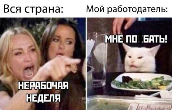 <br />
							В социальных сетях россияне шутят про выходную неделю (15 фото)
<p>					